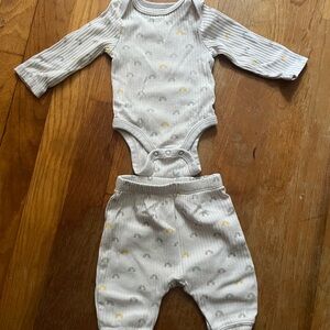 Cloud Island rainbow gender neutral newborn outfit